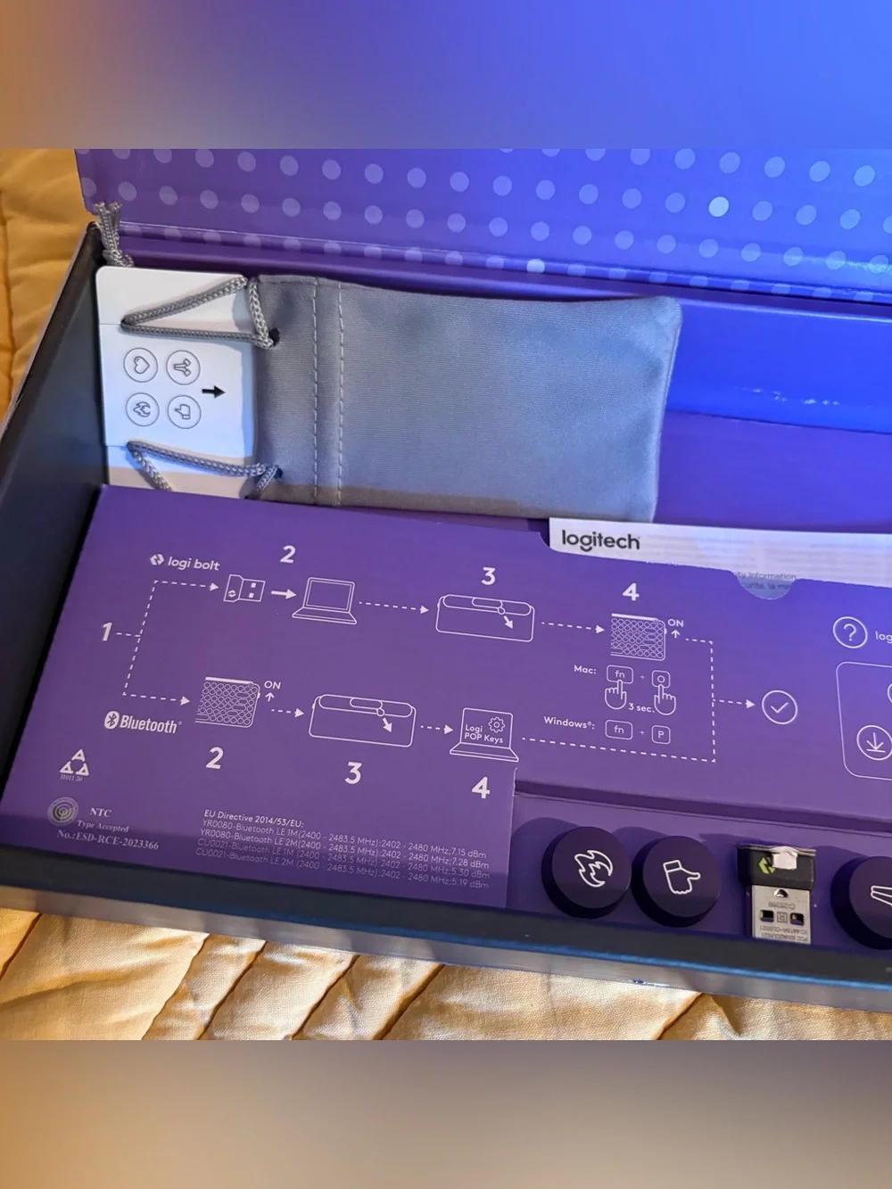 Logitech POP Keys Wireless Keyboard - Lavender Purple